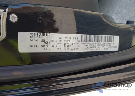 2019 Dodge Grand Caravan Sxt z USA, uszkodzony, nr VIN 2C4RDGCG6KR677897